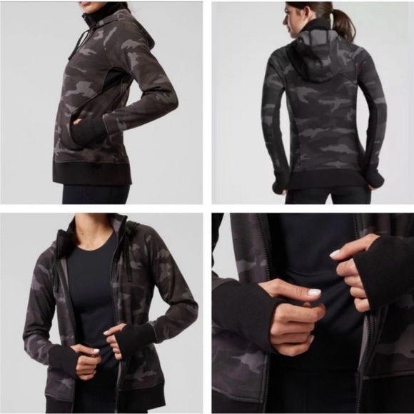 **NEW with tags** Athleta Triumph hoodie camo print size large - Picture 2 of 6